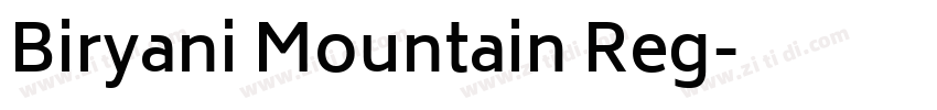 Biryani Mountain Reg字体转换